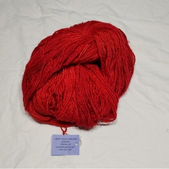 Liberty Ridge Red Hand Dyed Deschutes Silk/Wool Yarn - Picture 2 of 4
